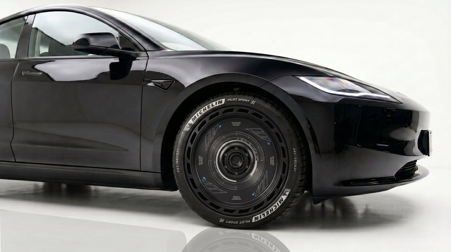 Black Tesla Wheel Covers: KDRT1 | KEDARITTI